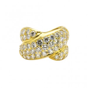 Tiffany & Co. 18K Diamond X Ring